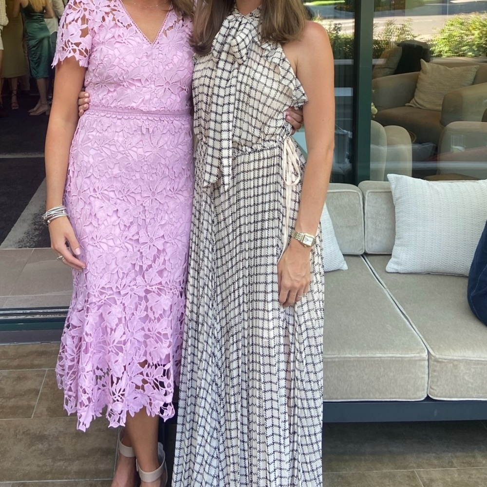 Self Portrait Neck Tie Maxi Dress